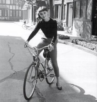 Audrey on Bike
